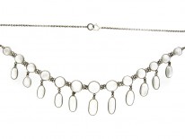 Silver & Moonstone Drops Necklace