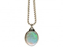 Silver & Opal Pendant by Bernard Instone