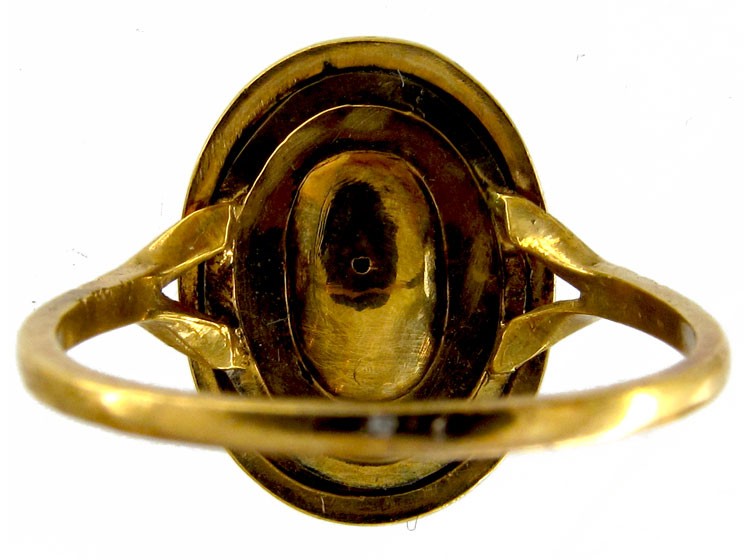 Enamel Miniature of Lady Ring
