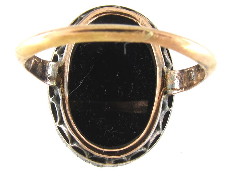 Hardstone Cameo, Rose Diamond Ring