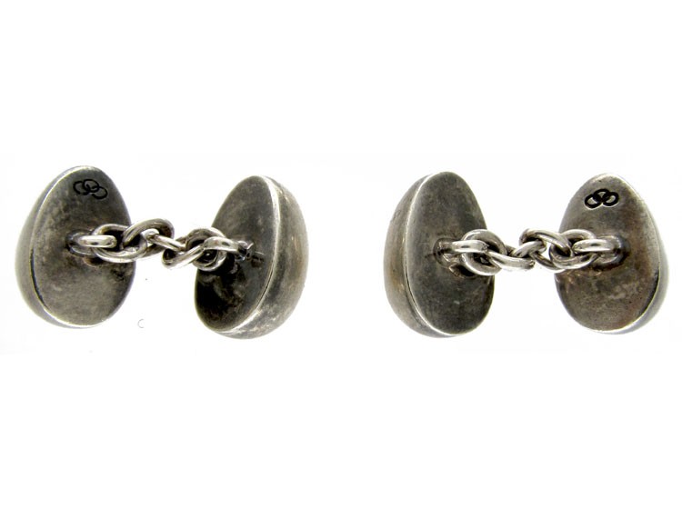 Chicken in Egg Silver & Gold Cufflinks