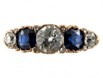 Five Stone Sapphire & Diamond Ring