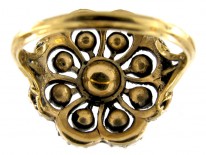 Georgian Gold & Old Mine Cut Diamond Cluster Ring
