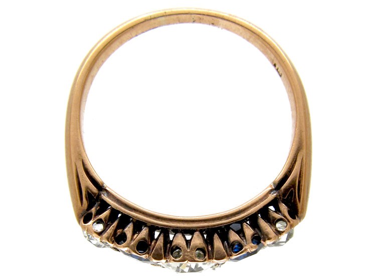 Five Stone Sapphire & Diamond Ring