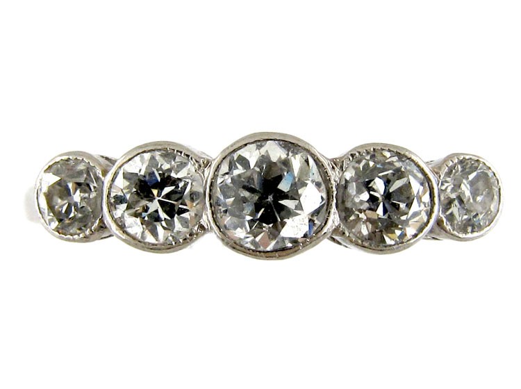 Diamond Five Stone Edwardian Ring