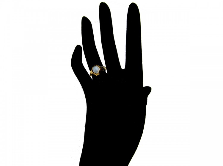 Moonstone Art Nouveau Ring
