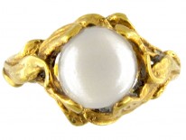 Moonstone Art Nouveau Ring