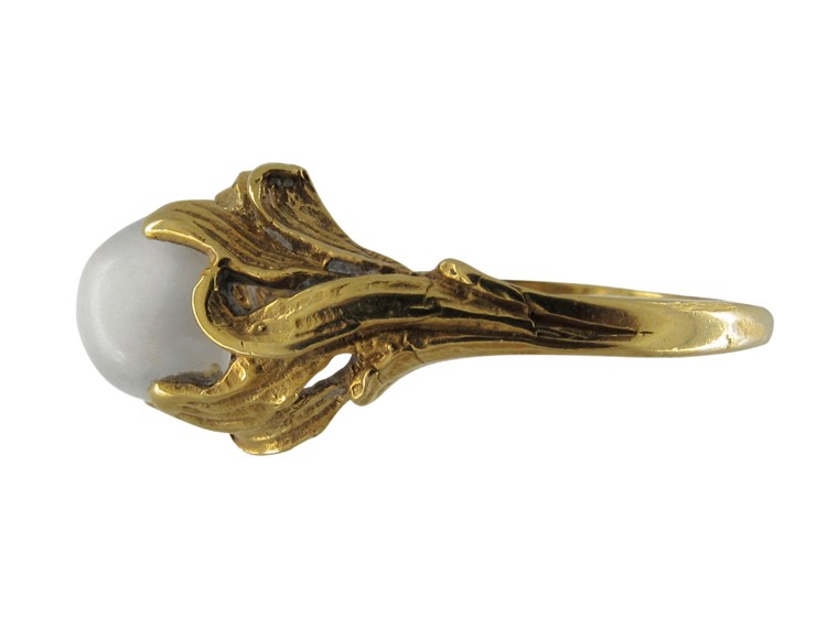 Moonstone Art Nouveau Ring