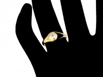 Edwardian Single Stone Diamond, Gold Set Ring
