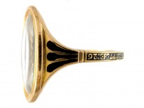 Georgian Oval Enamel Mourning Ring