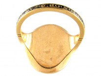 Georgian Oval Enamel Mourning Ring