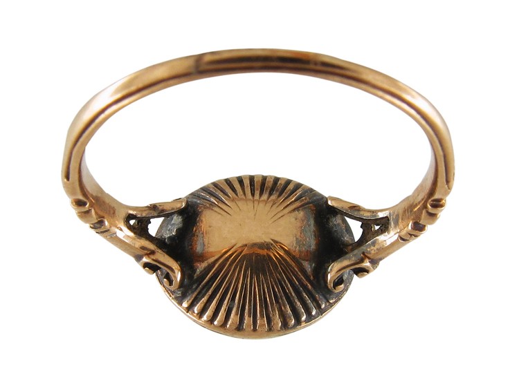 Georgian Ruby & Figured Moss Agate Ring