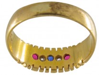 Edwardian Ruby, Diamond & Sapphire Set in Gold Band