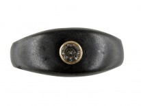Gun Metal & Gold & Diamond Ring