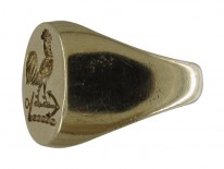 Gold Cockerel Signet Ring