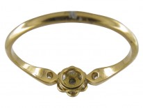 Small Diamond Cluster Ring with Diamond Shoulders