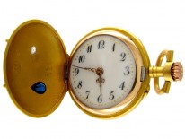 Sapphire & Diamond 14ct Gold Hunter Watch