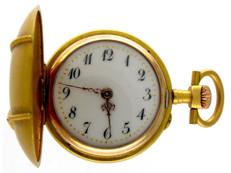 Sapphire & Diamond 14ct Gold Hunter Watch