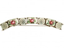 Silver & Enamel Flowers Bracelet by David Andersen