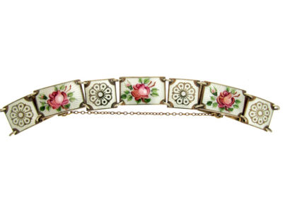Silver & Enamel Flowers Bracelet by David Andersen