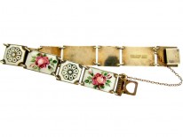 Silver & Enamel Flowers Bracelet by David Andersen