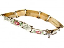 Silver & Enamel Flowers Bracelet by David Andersen