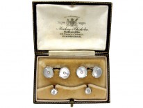 9ct & Platinum Cufflinks & Studs Set