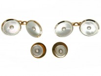 9ct & Platinum Cufflinks & Studs Set