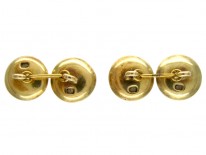 15ct Gold & Mother of Pearl & Turquoise Cufflinks