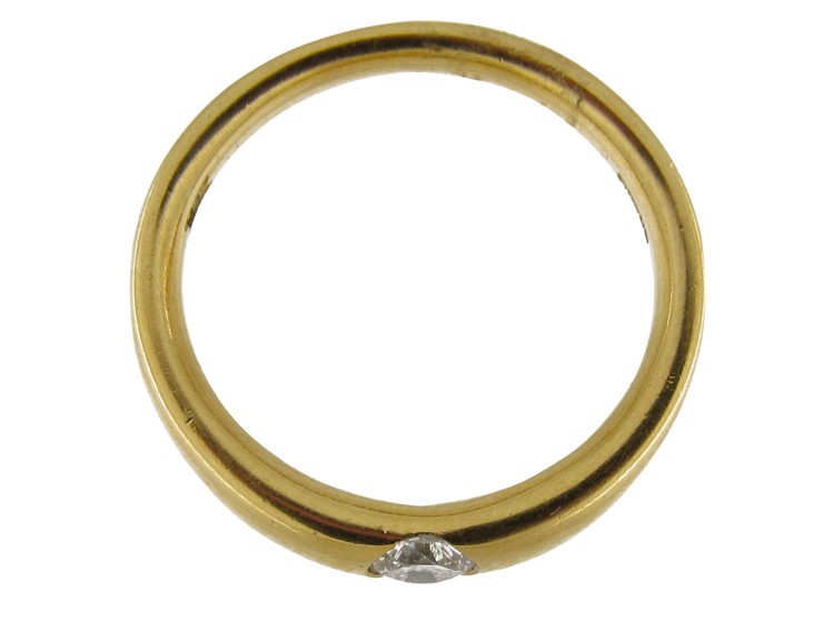 Single Diamond in Wedding Band