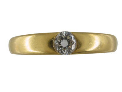 Single Diamond in Wedding Band