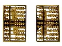 14ct Gold Abacus Cufflinks
