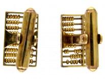 14ct Gold Abacus Cufflinks