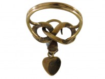 Victorian Gold Turquoise Snake Ring with Ruby Eyes