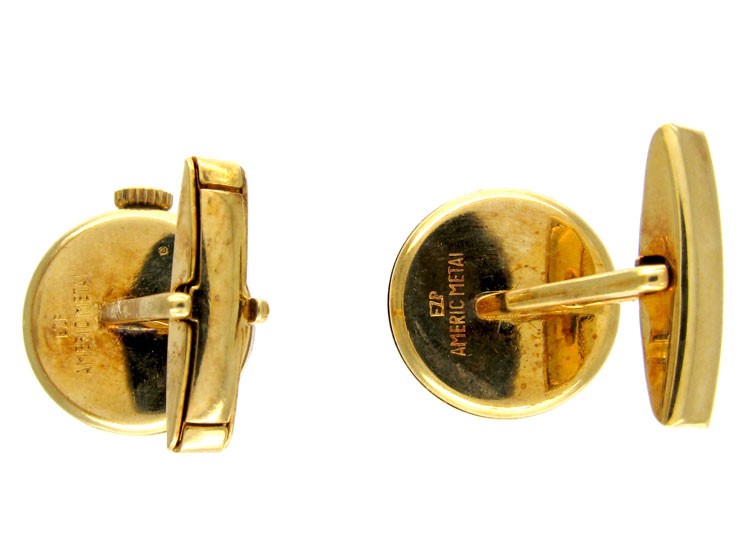 Gold Cased Watch Cufflinks