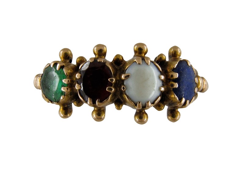 Georgian Multi Stone Ring Which Spells LOVE