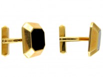 18ct Gold & Onyx Cufflinks