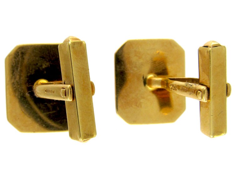 18ct Gold & Onyx Cufflinks