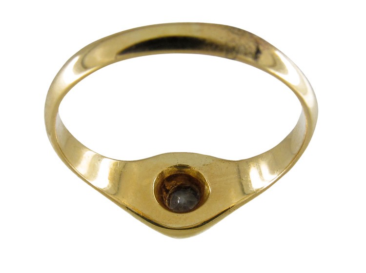 Edwardian Single Stone Diamond, Gold Set Ring