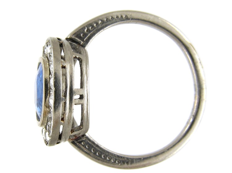 Sapphire & Diamond Oval Ring