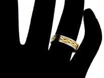Gold & Platinum Wavy Wedding Band
