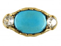 Turquoise, Diamond Arts & Crafts Ring