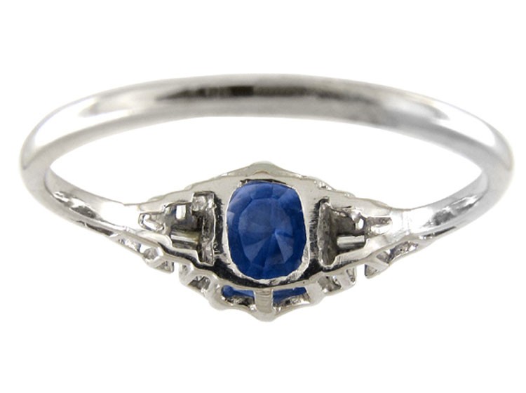 Diamond & Sapphire Art Deco Ring