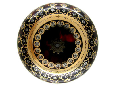 Large Pique Tortoiseshell Victorian Brooch