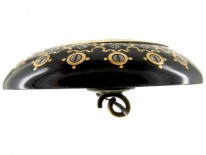 Large Pique Tortoiseshell Victorian Brooch