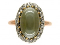Cat's Eye & Diamond Ring