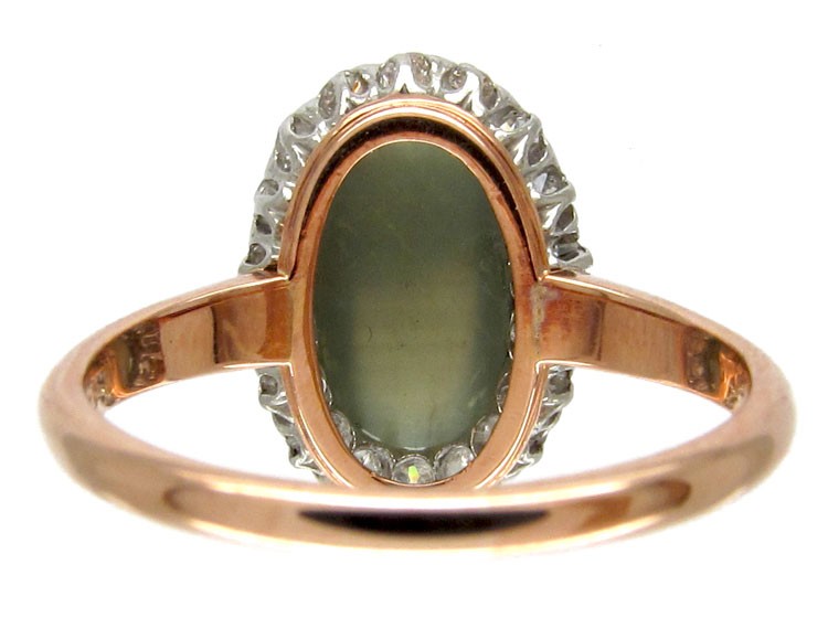Cat's Eye & Diamond Ring