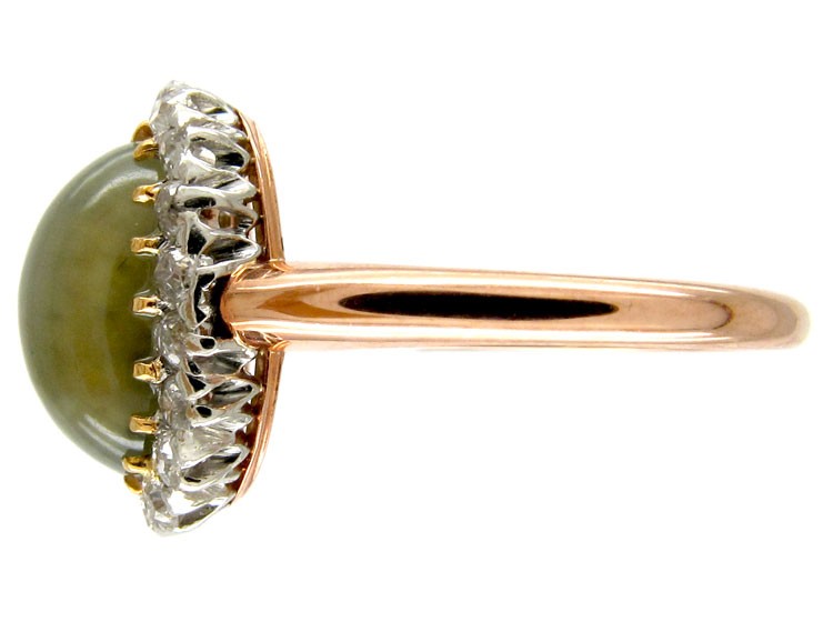 Cat's Eye & Diamond Ring