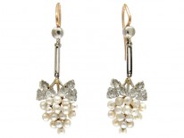 Natural Pearl Grape Earrings