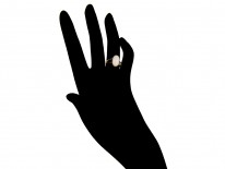 Opal Single Stone Gold Ring
